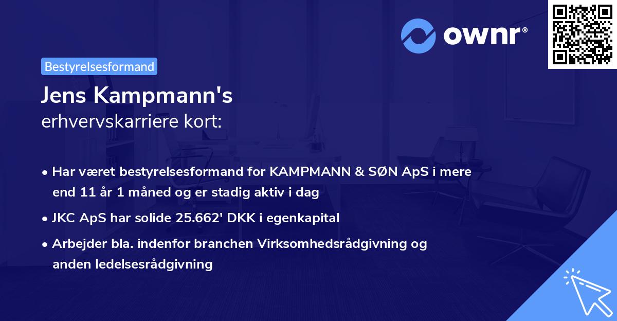Jens Kampmann's erhvervskarriere kort