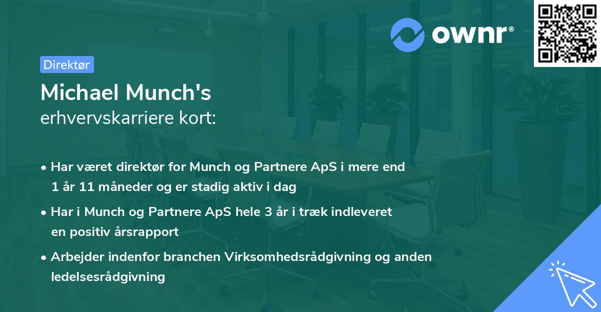 Michael Munch's erhvervskarriere kort