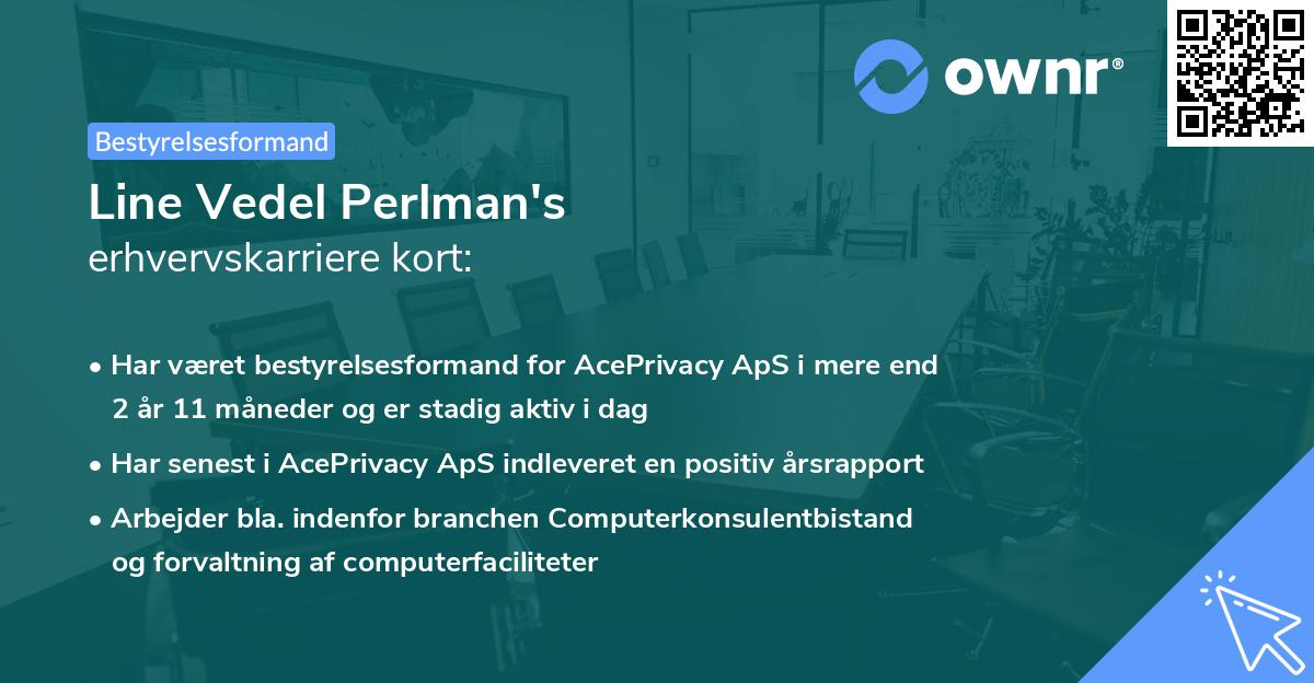 Line Vedel Perlman's erhvervskarriere kort