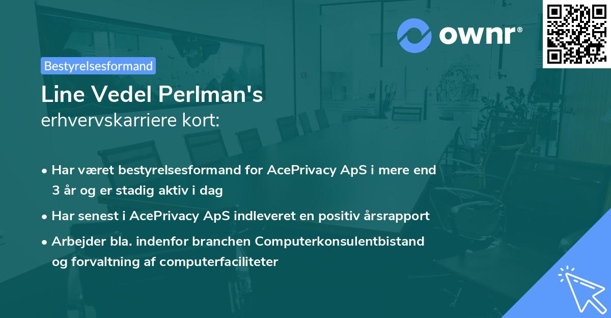 Line Vedel Perlman's erhvervskarriere kort