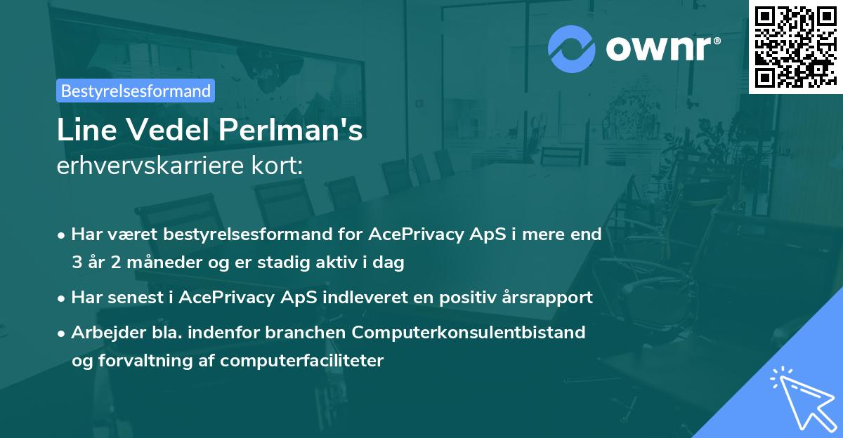 Line Vedel Perlman's erhvervskarriere kort