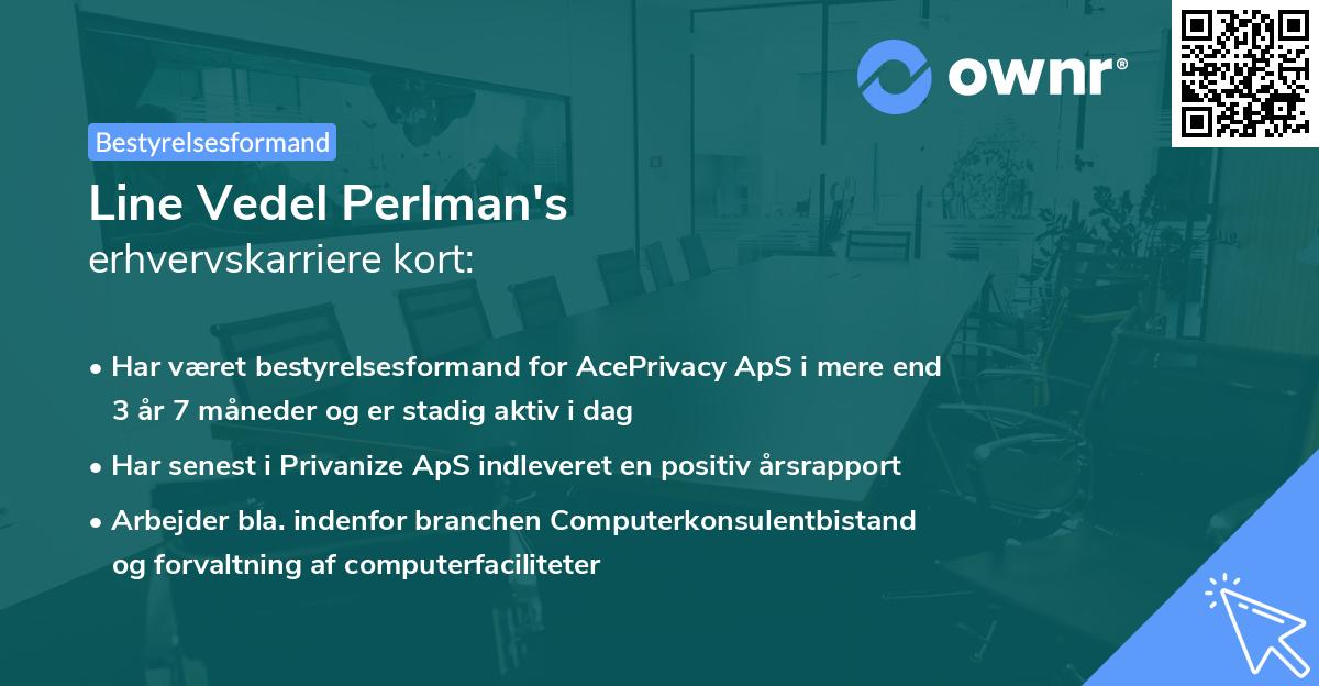 Line Vedel Perlman's erhvervskarriere kort
