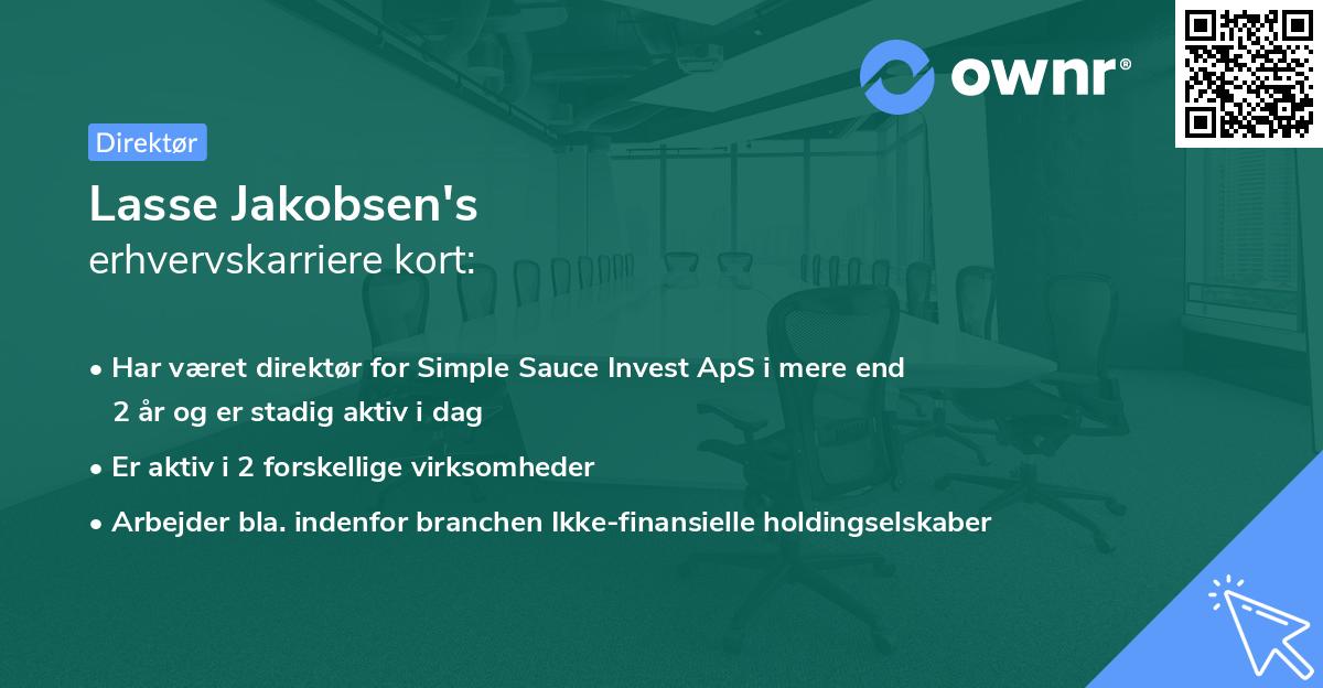Lasse Jakobsen's erhvervskarriere kort