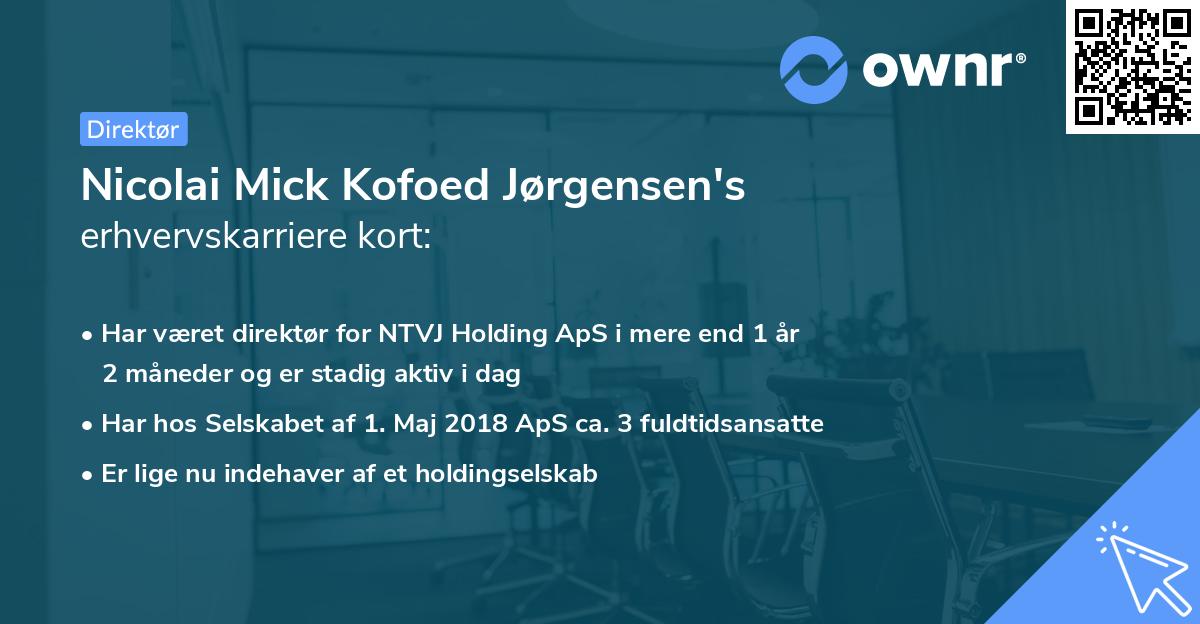 Nicolai Mick Kofoed Jørgensen's erhvervskarriere kort