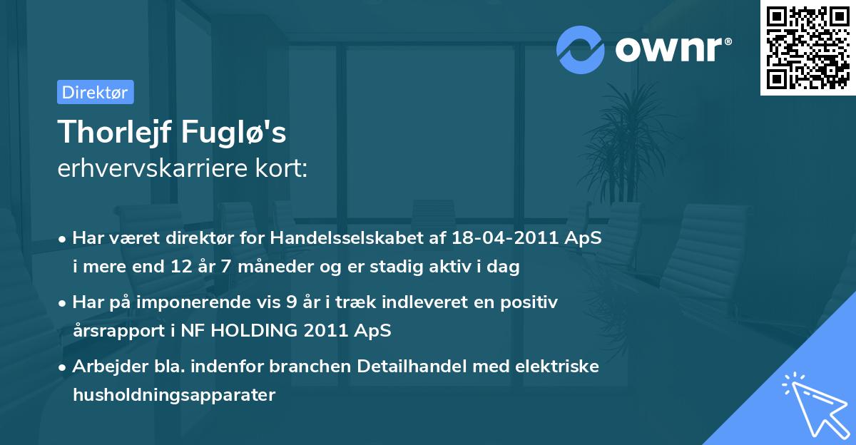 Thorlejf Fuglø's erhvervskarriere kort