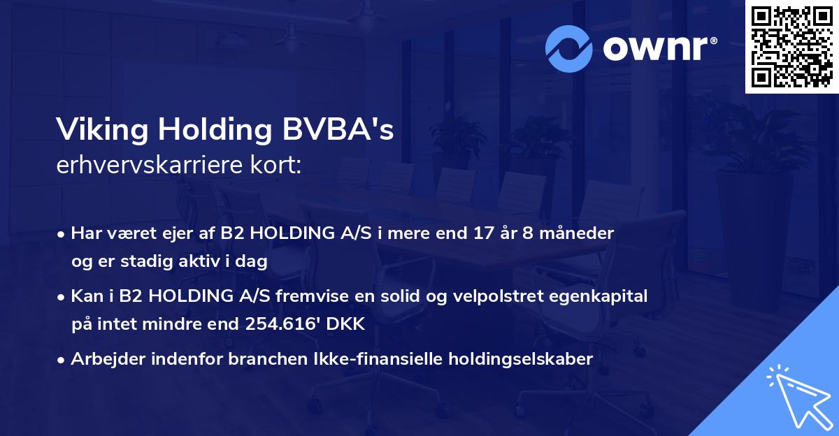 Viking Holding BVBA's erhvervskarriere kort