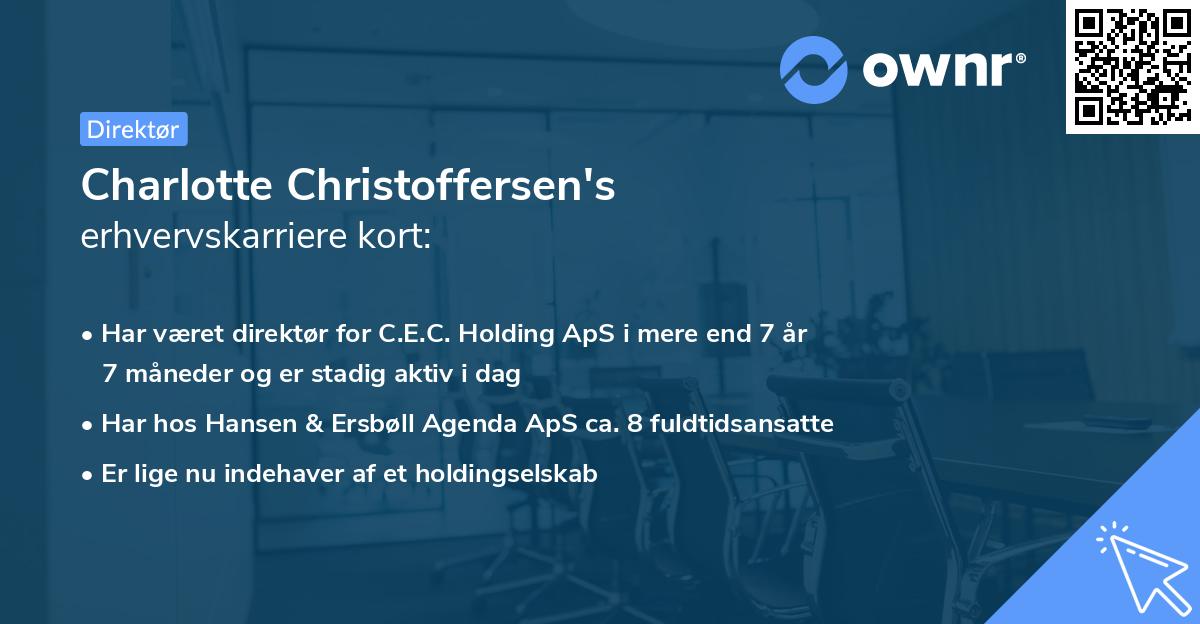 Charlotte Christoffersen's erhvervskarriere kort