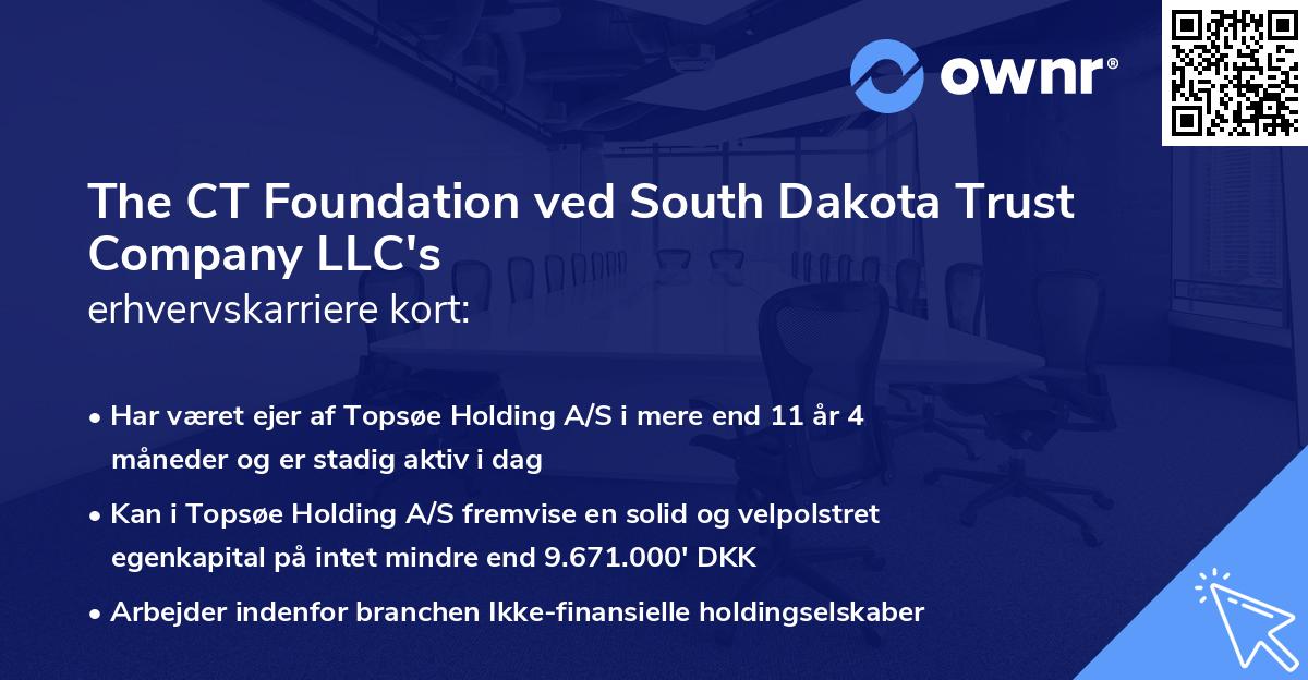 The CT Foundation ved South Dakota Trust Company LLC's erhvervskarriere kort