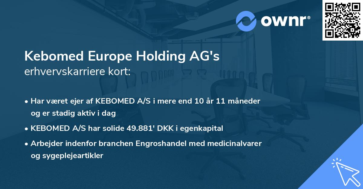 Kebomed Europe Holding AG's erhvervskarriere kort