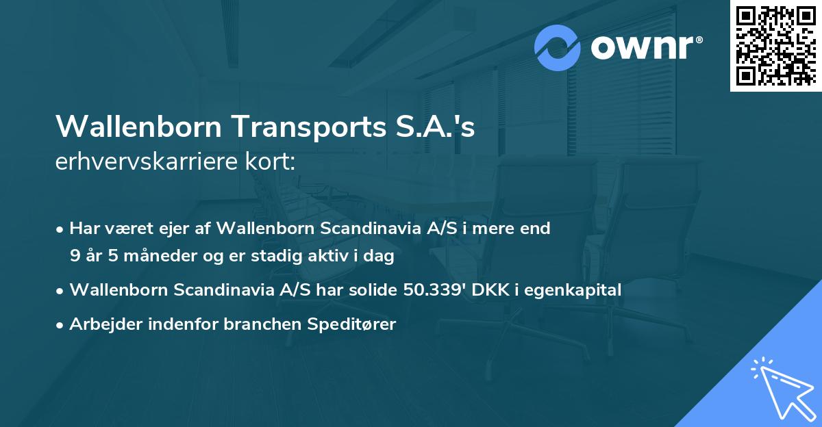 Wallenborn Transports S.A.'s erhvervskarriere kort
