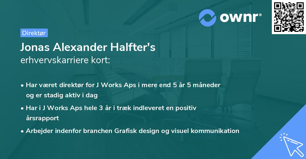 Jonas Alexander Halfter's erhvervskarriere kort