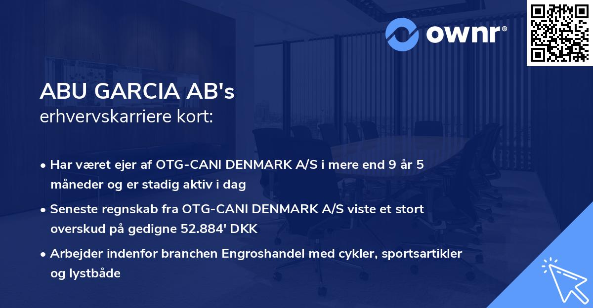 ABU GARCIA AB's erhvervskarriere kort