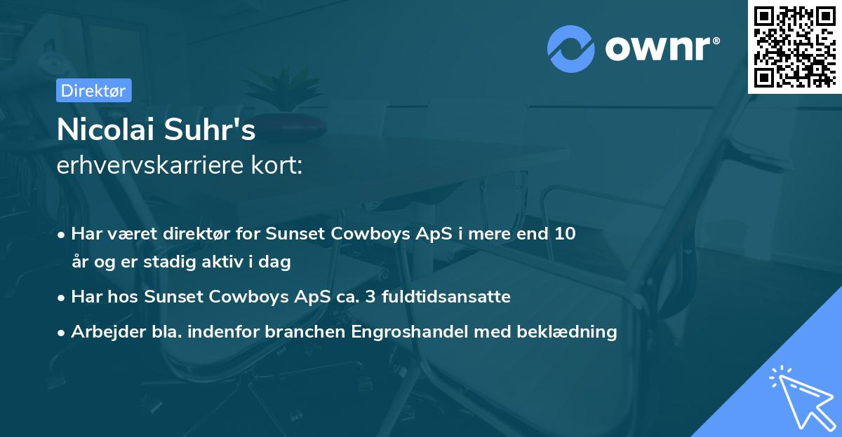 Nicolai Suhr's erhvervskarriere kort