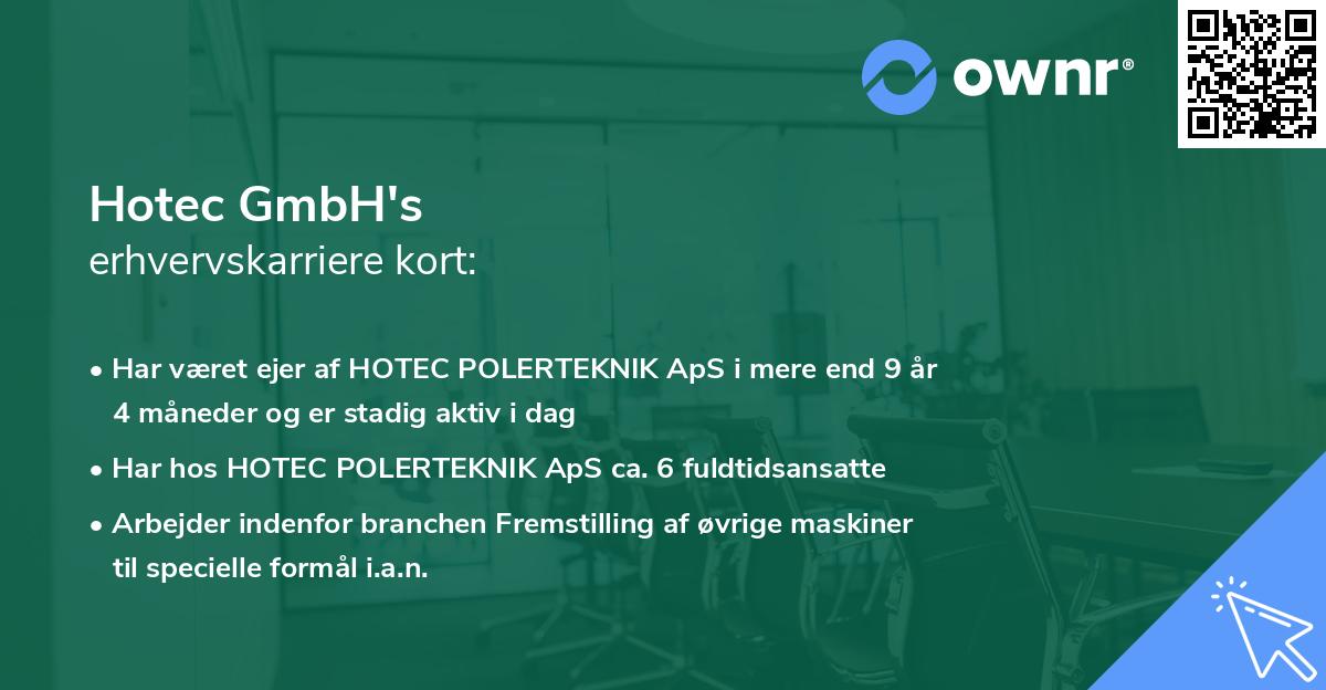 Hotec GmbH's erhvervskarriere kort