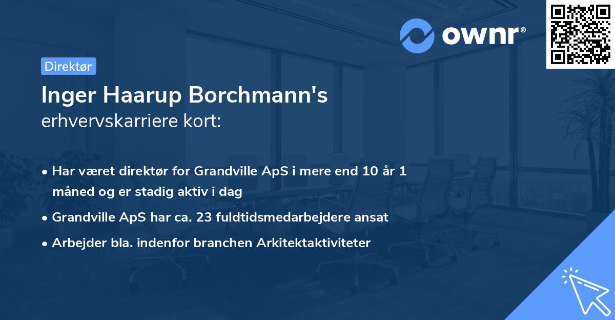 Inger Haarup Borchmann's erhvervskarriere kort