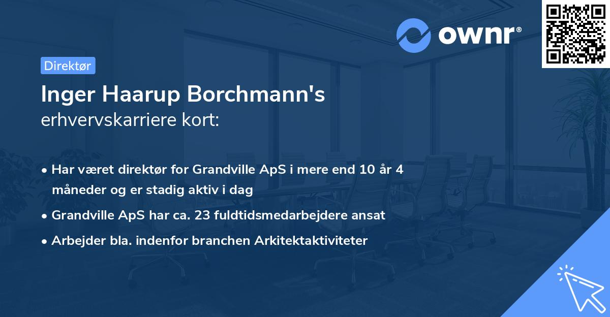 Inger Haarup Borchmann's erhvervskarriere kort