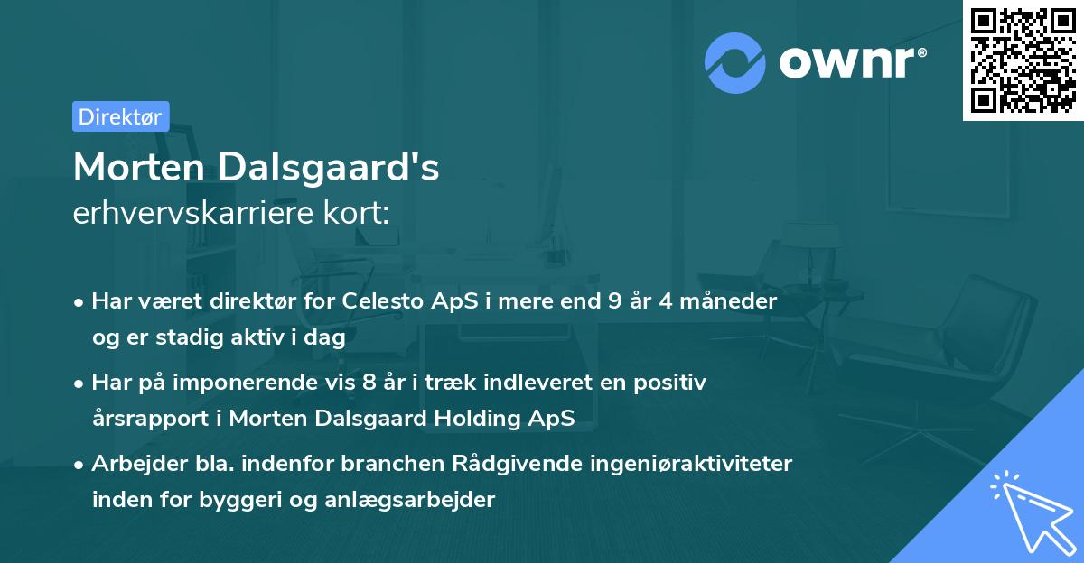 Morten Dalsgaard's erhvervskarriere kort