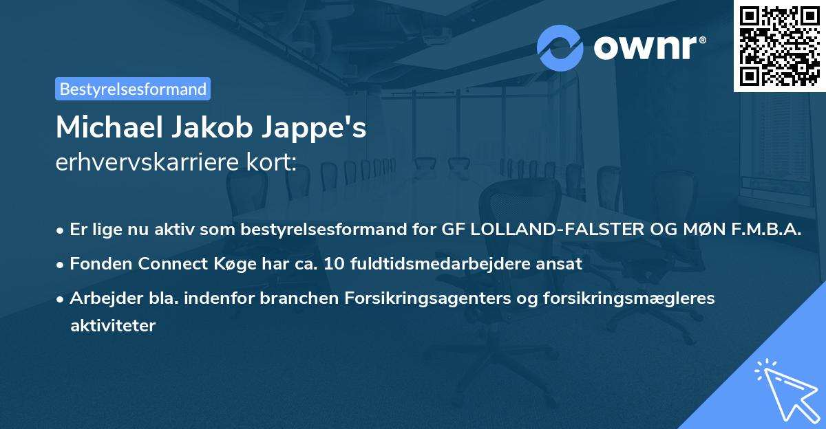 Michael Jakob Jappe's erhvervskarriere kort