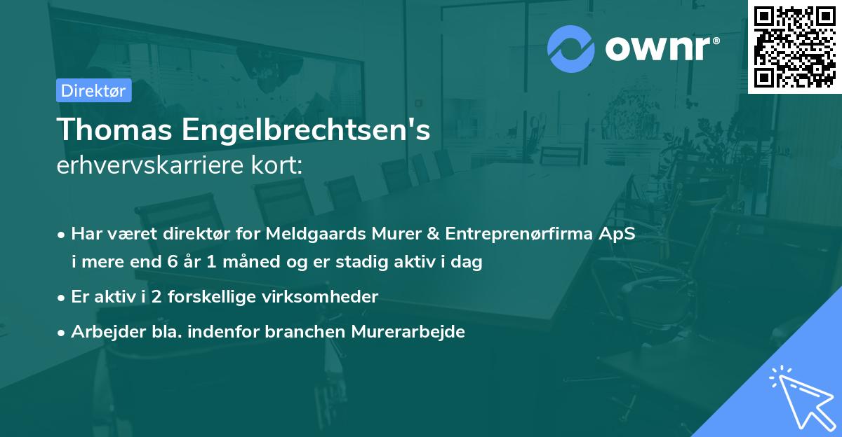 Thomas Engelbrechtsen's erhvervskarriere kort