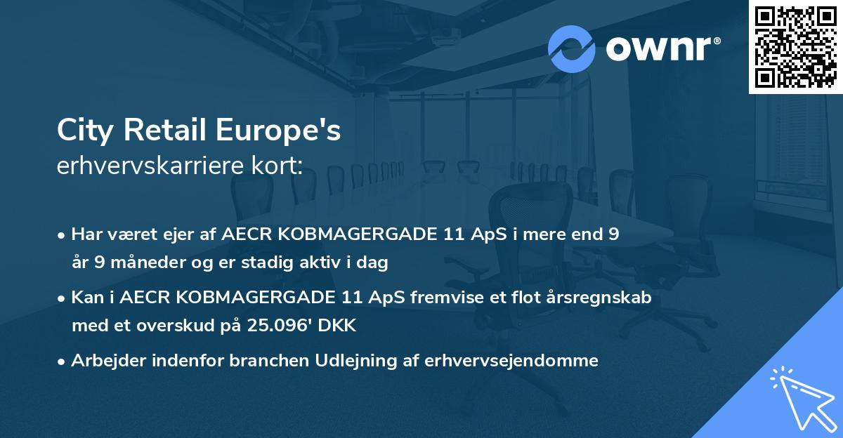 City Retail Europe's erhvervskarriere kort