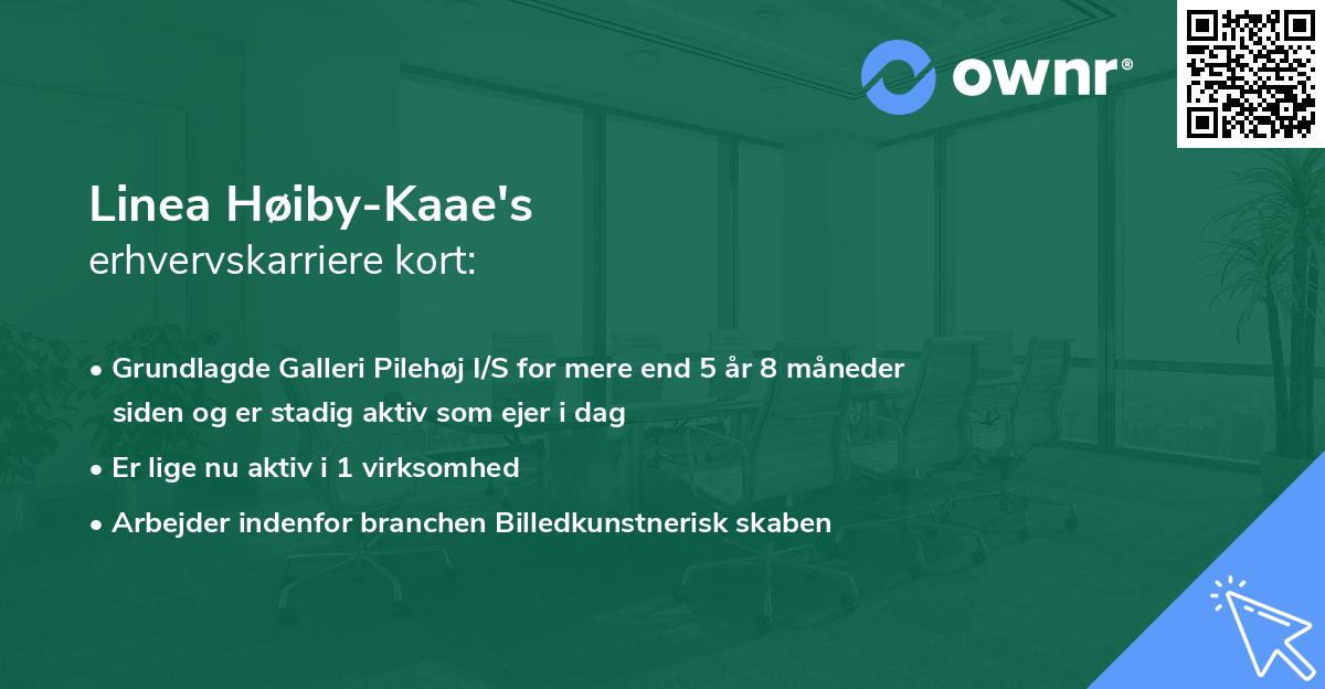 Linea Høiby-Kaae's erhvervskarriere kort