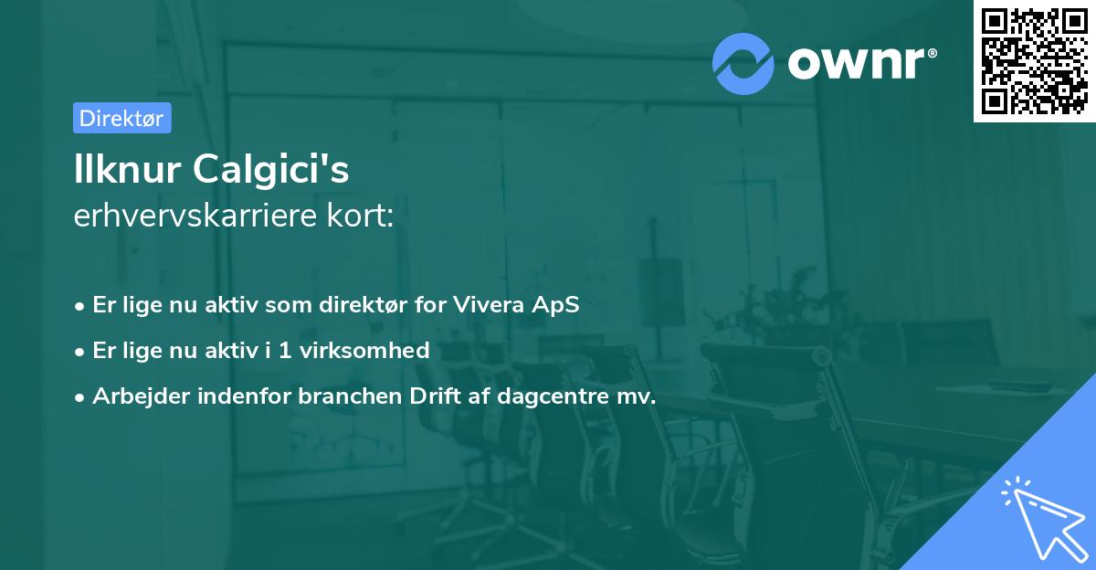 Ilknur Calgici's erhvervskarriere kort