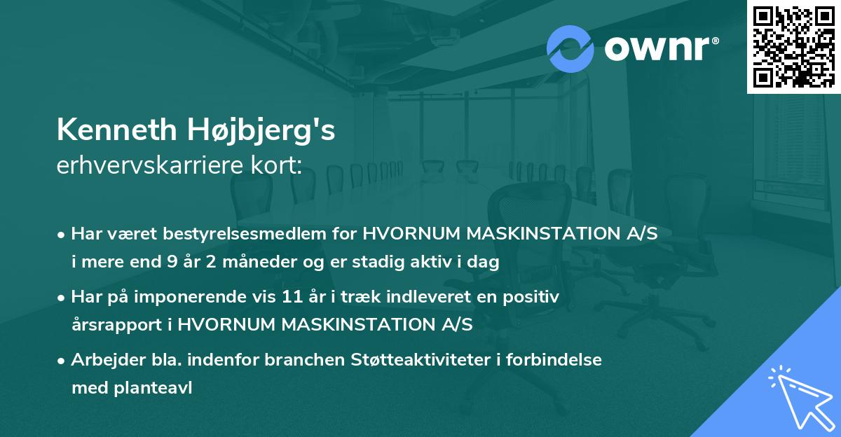 Kenneth Højbjerg's erhvervskarriere kort