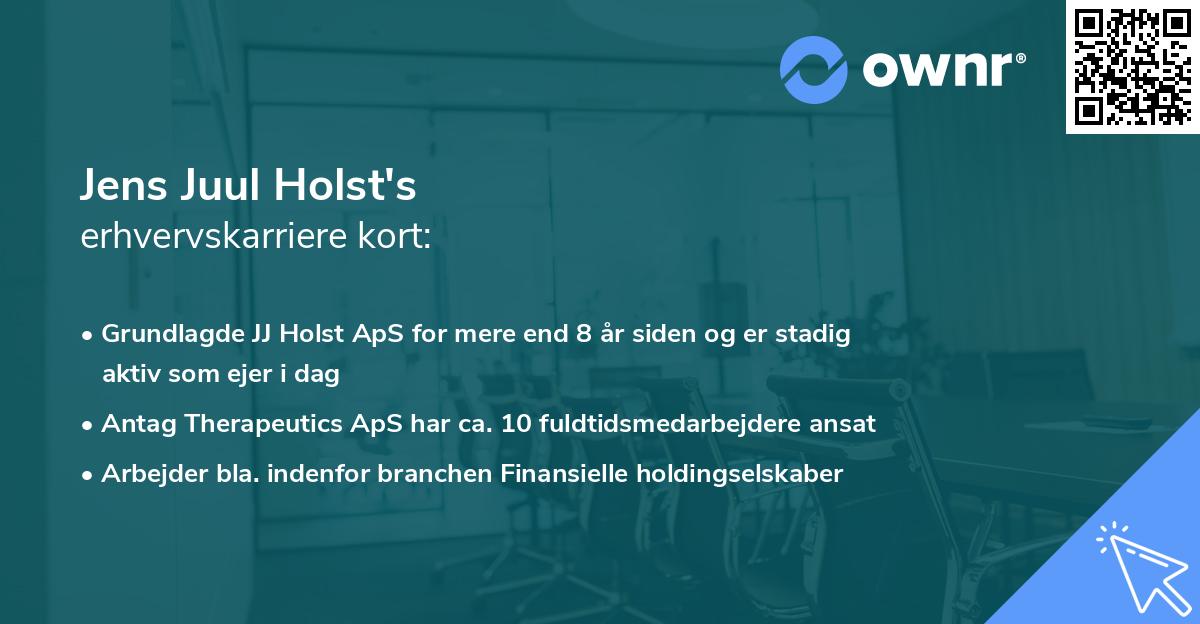 Jens Juul Holst's erhvervskarriere kort