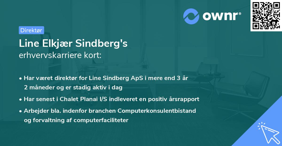 Line Elkjær Sindberg's erhvervskarriere kort