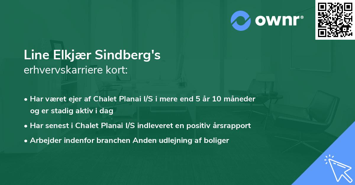 Line Elkjær Sindberg's erhvervskarriere kort