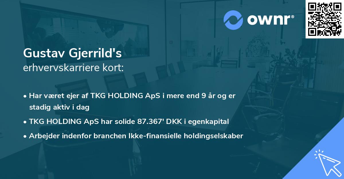 Gustav Gjerrild's erhvervskarriere kort