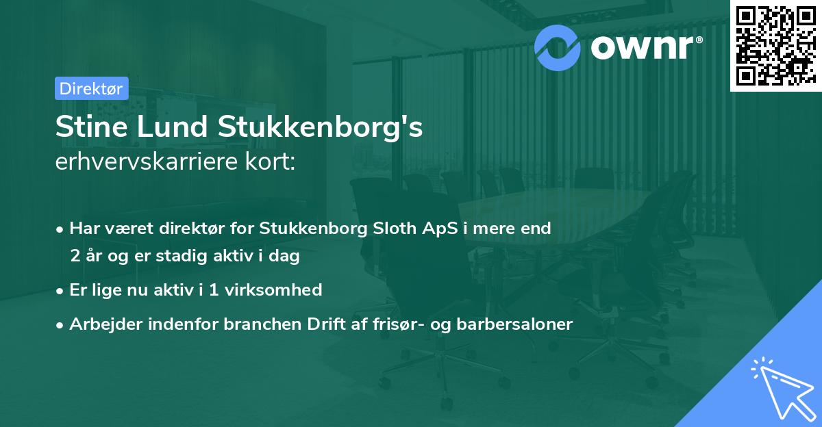 Stine Lund Stukkenborg's erhvervskarriere kort