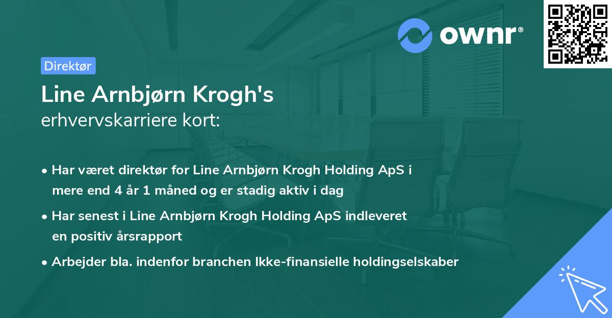 Line Arnbjørn Krogh's erhvervskarriere kort