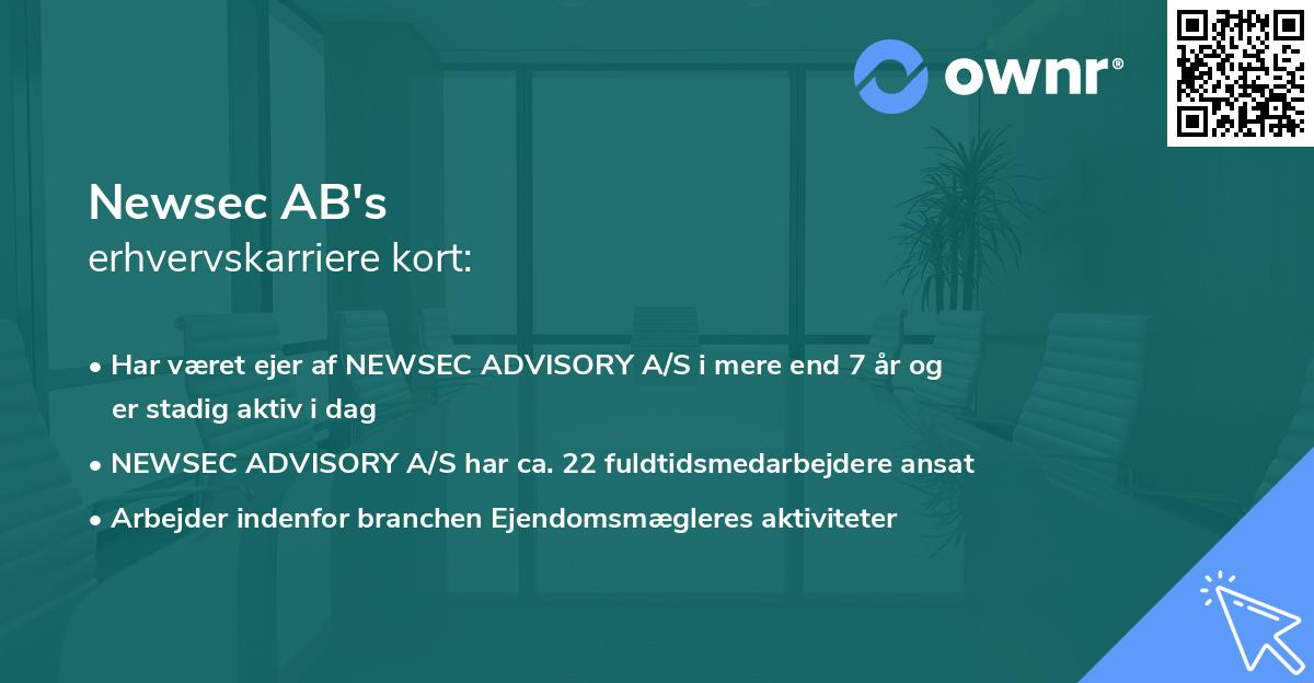 Newsec AB's erhvervskarriere kort