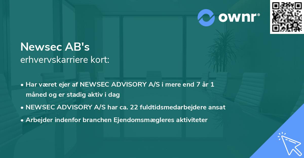 Newsec AB's erhvervskarriere kort