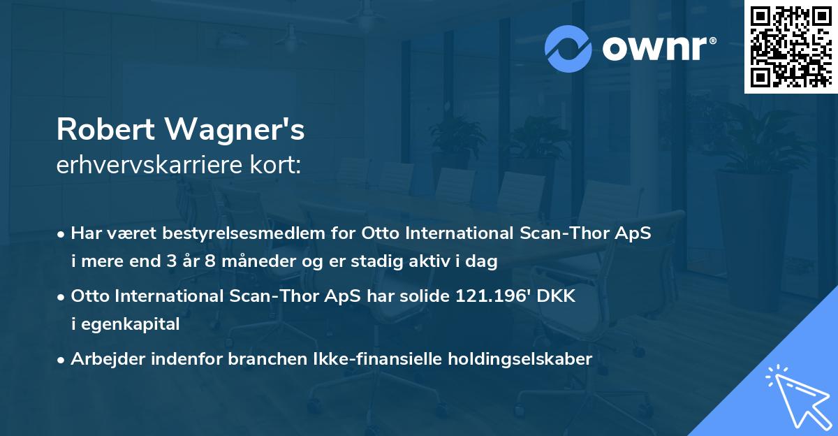 Robert Wagner's erhvervskarriere kort