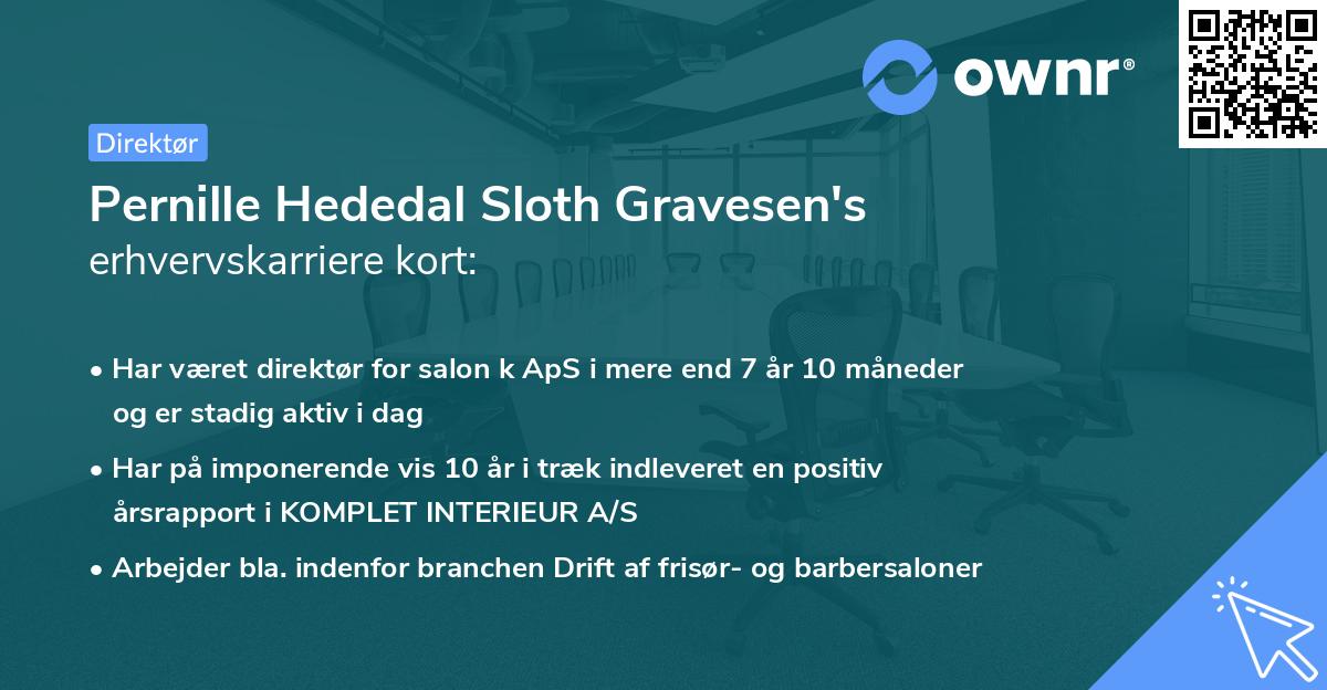 Pernille Hededal Sloth Gravesen's erhvervskarriere kort