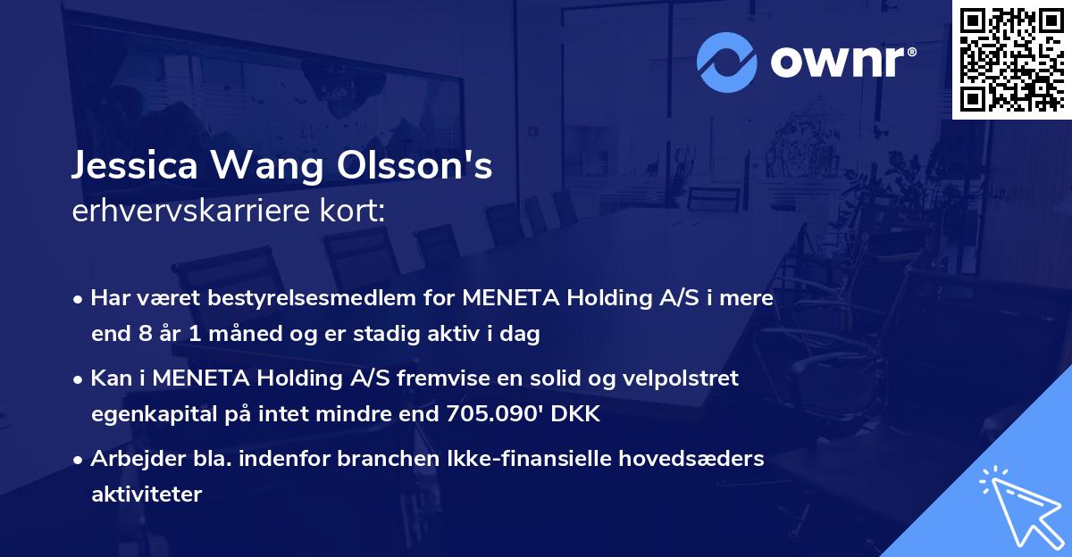 Jessica Wang Olsson's erhvervskarriere kort