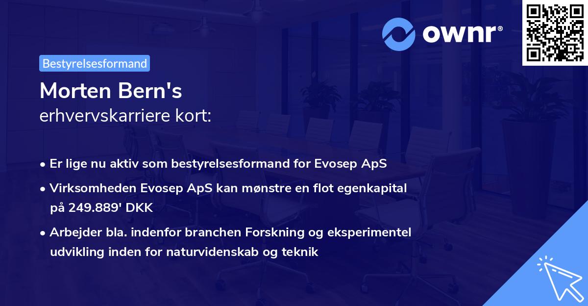 Morten Bern's erhvervskarriere kort