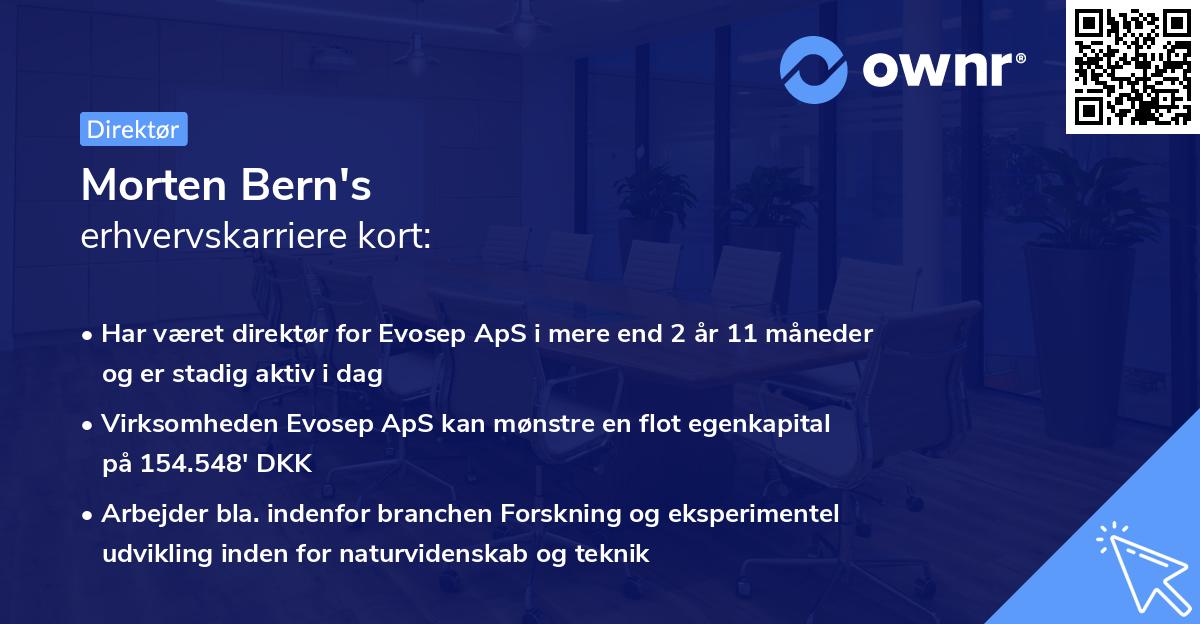 Morten Bern's erhvervskarriere kort