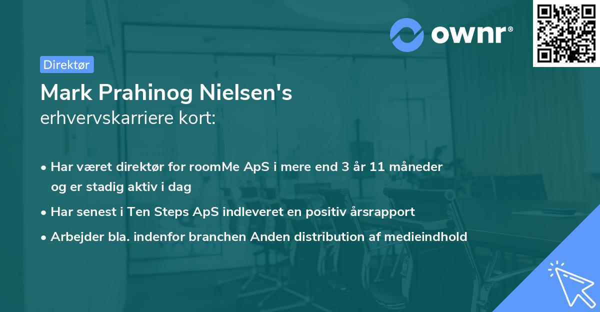 Mark Prahinog Nielsen's erhvervskarriere kort