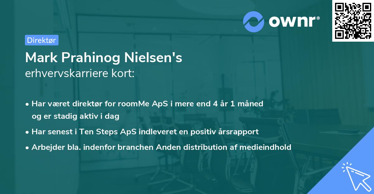 Mark Prahinog Nielsen's erhvervskarriere kort