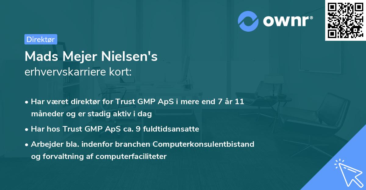 Mads Mejer Nielsen's erhvervskarriere kort