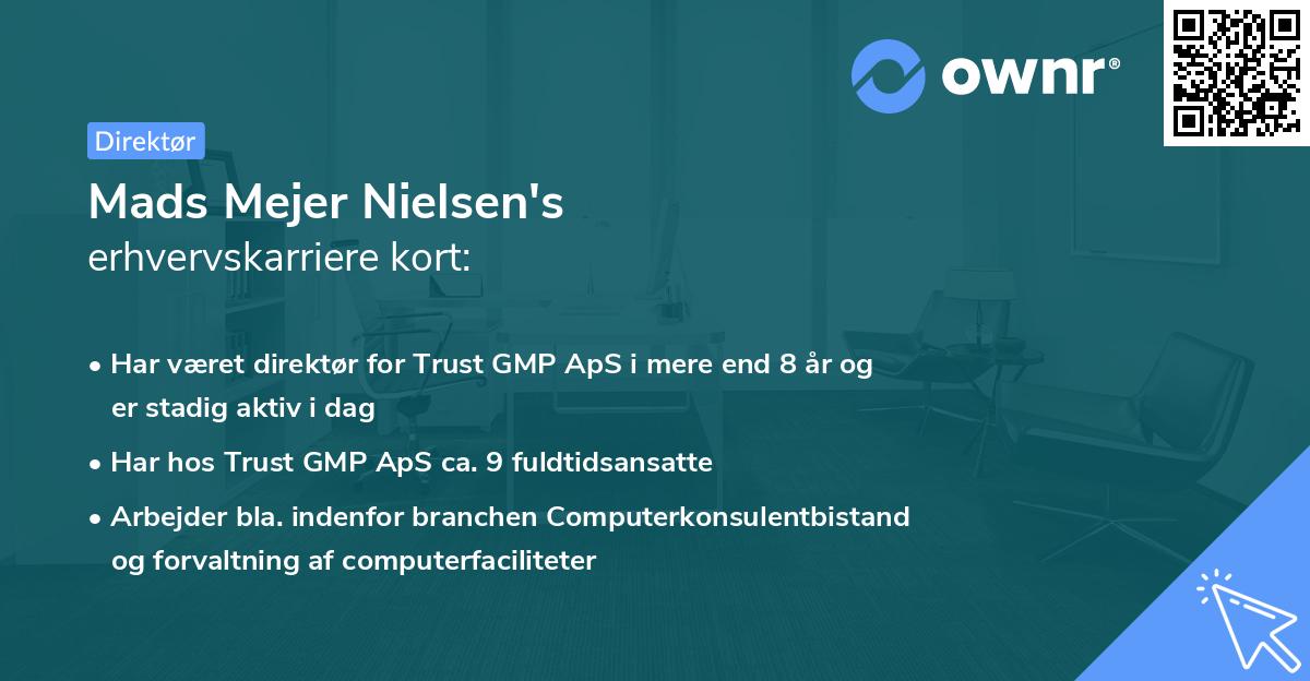 Mads Mejer Nielsen's erhvervskarriere kort