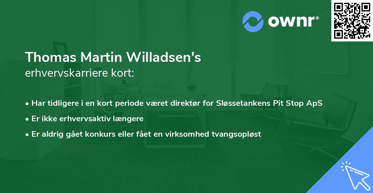 Thomas Martin Willadsen's erhvervskarriere kort