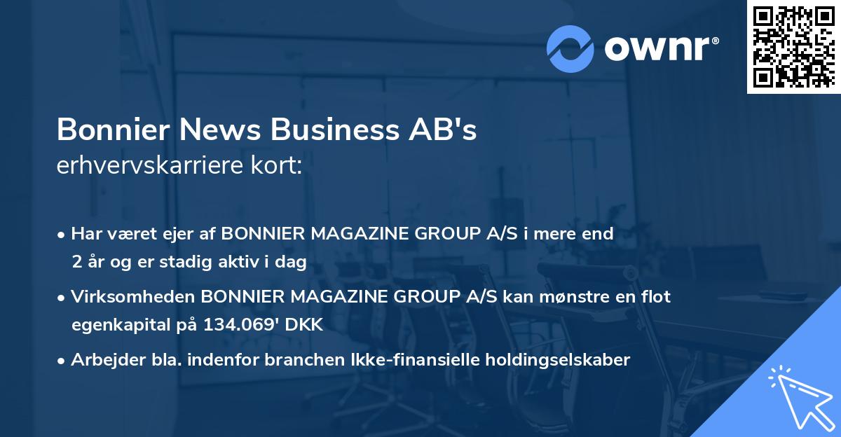 Bonnier News Business AB's erhvervskarriere kort