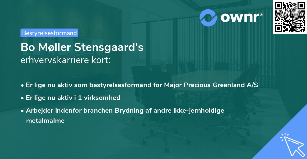 Bo Møller Stensgaard's erhvervskarriere kort