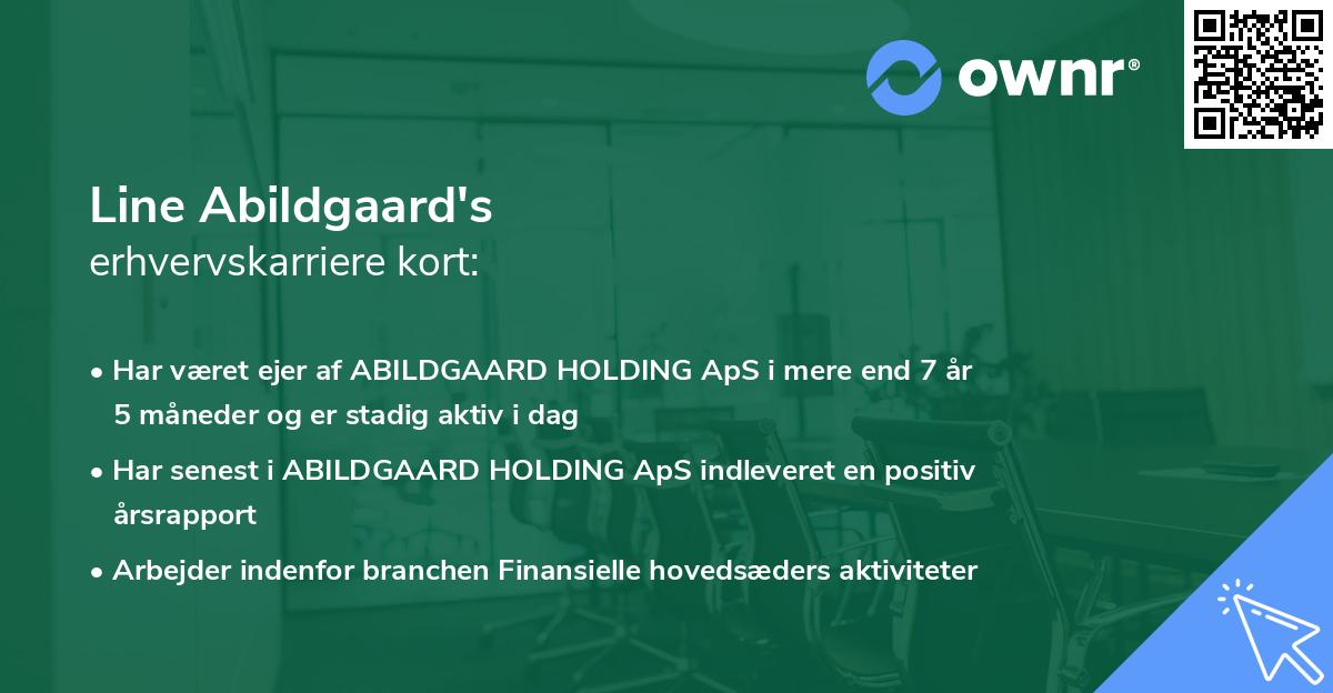 Line Abildgaard's erhvervskarriere kort