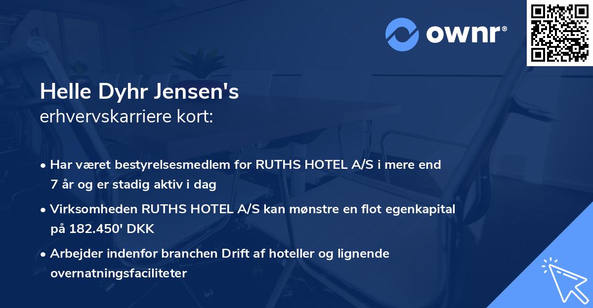 Helle Dyhr Jensen's erhvervskarriere kort