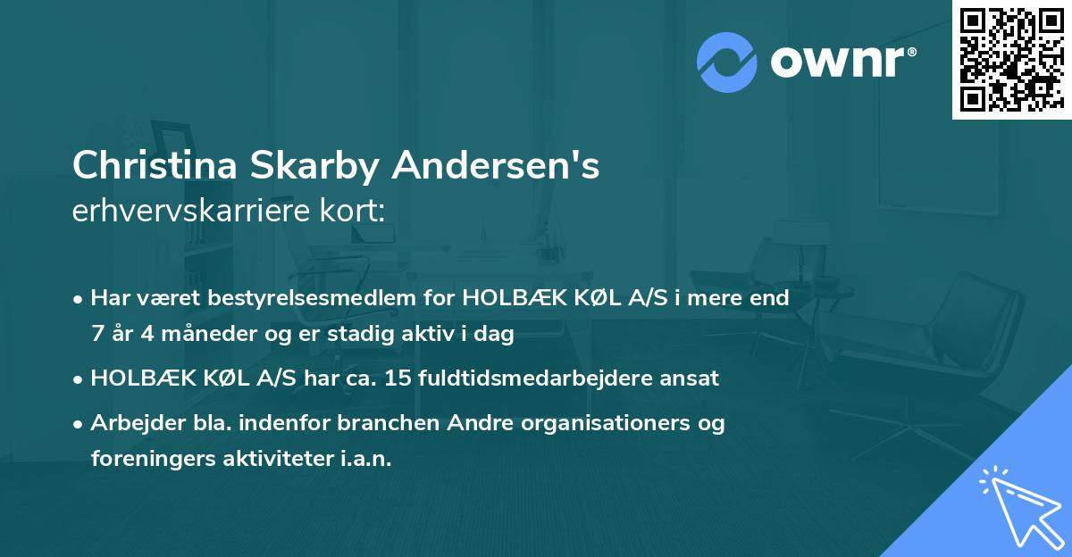 Christina Skarby Andersen's erhvervskarriere kort